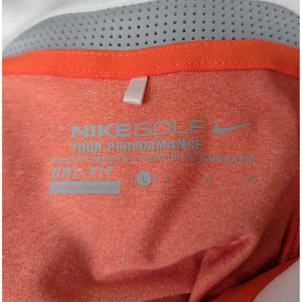 Nike Golf Tour Performance Size L Dri Fit Polo Tank Top Activewear Crest